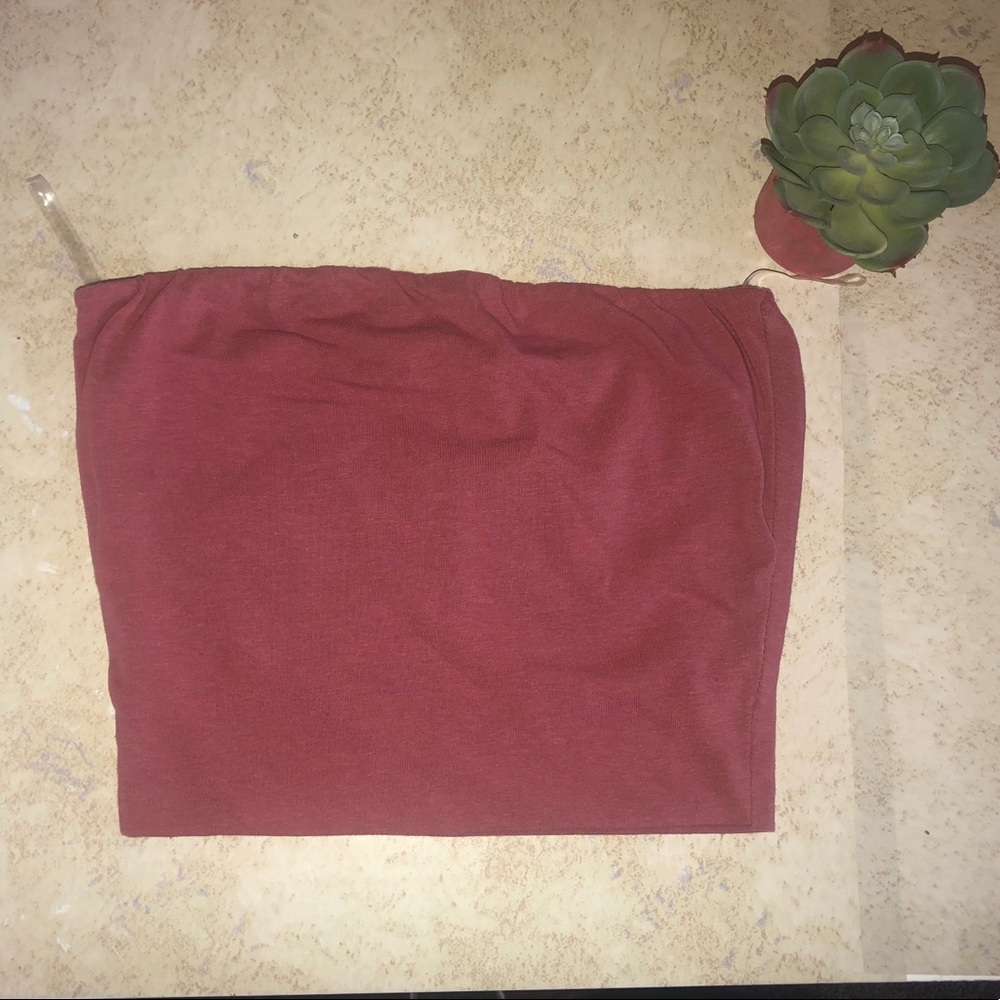 Strapless crop top